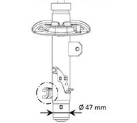 Amortisseur Essieu avant gauche Goujon en haut 339801 KYB pour CITROËN DS