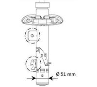 Amortisseur Essieu Avant Gauche Pour CITROËN DS PEUGEOT 207 207 CC 207 SW C3 P