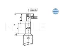 Amortisseur Essieu avant Goujon en haut 326 624 0002 MEYLE pour BMW 5