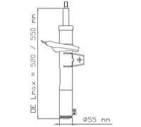 Amortisseur Essieu avant Goujon en haut 3358015 KYB pour VW AUDI SEAT SKODA