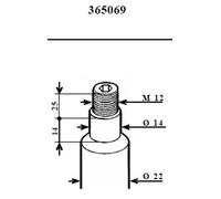 Amortisseur Essieu avant Goujon en haut 365069 KYB pour BMW 5