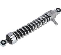 Amortisseur gauche avec capuchon chromé et ressort chromé, rallongé de 25mm - pour Simson S50, S51, S70, S53, S83, SR50, SR80 Enduro