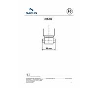 Amortisseur Goujon en haut 318 202 SACHS pour AUDI VW SEAT SKODA