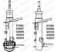 Amortisseur Goujon en haut G8205 MONROE pour CITROËN DS