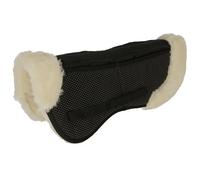 Coussin de selle correcteur antidérapant en fausse fourrure Noir