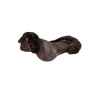 Amortisseur pour poney avec une bordure en demi-peau de mouton Acavallo Active Marron TU