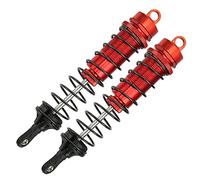 Amortisseur RC, 2 Pièces Amortisseur Réglable Robuste et Durable de 140 Mm Rempli D'huile pour Voiture TRAXXAS SLASH 2WD 1/8 RC(rouge)