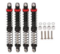Amortisseur RC universel en alliage d'aluminium usiné CNC, amortisseur à ressort RC haute résistance pour 1/10 RC Crawler SCX10 CC01 Wraith RR10 Traxxas TRX4 noir 4 pièces (110mm)