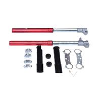 amortisseur suspension pneumatique Kit Plaque Connexion Supérieure Inférieure Pour Fourche Avant 550Mm Pour Mini-moto 49 Cm³ 2 Temps, Cyclomoteur, Motocross(Red Set A)
