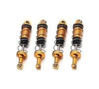 Amortisseur Voiture RC Compatible avec SCY 16101 16102 16103 1/16 Pièces De Mise À Niveau pour Voitures Télécommandées Accessoires De Rechange 4 Amortisseurs Métalliques(Yellow)