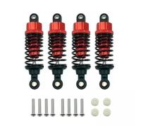 Amortisseur Voiture RC pour Tamiya pour TT-02 1/10 RC Pièces De Mise À Niveau Voiture 4Pcs Alliage D'aluminium Amortisseurs Set 60mm(Red)
