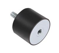 Amortisseurs à plots en caoutchouc 1 pcs M10 M12 M16 amortisseur en caoutchouc vis boulon simple tête filetage clou tampon d'amortissement vis boulons colonne clous(M10x28mm 50mmx25mm)