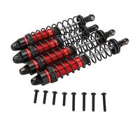 Amortisseurs avant et arrière RC, alliage d'aluminium de haute qualité, ressort élastique, conduite stable et flexible pour voiture télécommandée 1/10 (Rouge)