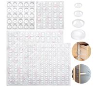 Amortisseurs de Meubles, AZWOOD Premium Tampons Adhésifs Transparents Butées de Protection en Caoutchouc - Idéale pour Tiroirs d'Armoires de Portes (4 Taille, 250pcs)