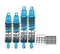 Amortisseurs Métalliques Avant et Arrière pour Voiture RC TRAXXAS SLASH 110 - Ensemble de 4 Pièces en Alliage d’Aluminium avec Ressorts Élastiques (Bleue)