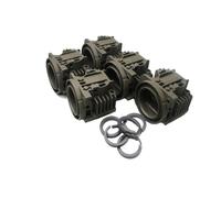Amortisseurs pour auto Kit De Compresseur D'air À Suspension Pneumatique, Culasse Et Segment De Piston Pour VW Pour TOUAREG 2004-2010 5 Pièces Amortisseur suspension