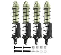 Amortisseurs RC Compatible avec Axial pour SCX10 pour AXI03007 pour RBX10 D90 pour TRX4 1/10 RC Voiture sur Chenilles Amortisseur À Huile en Métal De 110 Mm(Green)