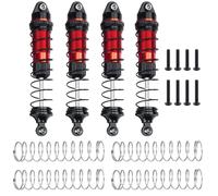 Amortisseurs RC Compatible avec Losi pour Mini pour LMT 1/18 Rc Car Monster Truck Upgrade Parts Accessories 1 Jeu D'amortisseurs À Huile en Alliage D'aluminium(Red)