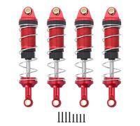 Amortisseurs RC Compatible avec MJX pour Hyper Go 14301 14302 14303 1/14 RC Car Parts Amortisseurs Hydrauliques Avant Et Arrière en Métal Trou À Trou 60 Mm(Red)