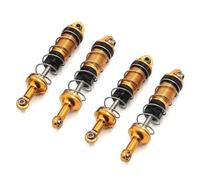 Amortisseurs RC Compatible avec SCY 16101 16102 16103 1/16 RC Pièces De Mise À Niveau De Voiture Accessoires 4 Pièces Amortisseur en Métal(Yellow)
