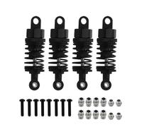 Amortisseurs RC Compatible avec Tamiya pour TT02 pour TT01 M05 pour HPI pour HSP 1/10 RC sur Route Dérive pour Voiture De Course en Alliage D'aluminium Amortisseur D'huile(Black,4pcs)