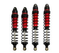 Amortisseurs RC Compatible avec Trxs pour Slash pour ARRMA pour SENTON pour Typhon 1/10 RC Mises À Niveau De Voiture Pièces D'amortisseur Avant Et Arrière en Métal(Red)