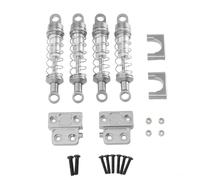 Amortisseurs RC Pour MN Pour MN82 82s 82Pro LC79 60mm Ensemble D'amortisseurs Bain D'huile Entièrement Métal Accessoires Mise Niveau Voiture Télécommandée(Silver)