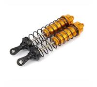 Amortisseurs RC Pour Off-Road Vehicle Truck Camion Chenille Ensemble 2 Pièces 1/8 140 Mm Amortisseurs Réglables Aluminium Voiture RC(Yellow)