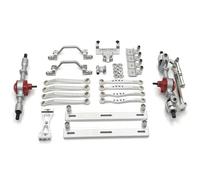 Amortisseurs RC Pour WPL C64 C64-1 1/16 Avant Arrière Métal Essieu Châssis Biellette Support Marchepied Amortisseurs RC Pièces Mise Niveau Voiture(White)