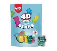Amos 4D Kids Bears - Bonbons Gélifiés Doux Goût Fruité - 12 Sachets Refermables x 120g