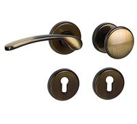 Amos alpertec-r poignée de porte en laiton bruni pour wohnungseingangstüren pZ dIN 32740583 r, dROITE de la marque haeusler-shop poignée de porte