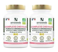 amoseeds COMPLEXE CHEVEUX BIO, FORCE & CROISSANCE Capsule(S) 2x90 pc(s)