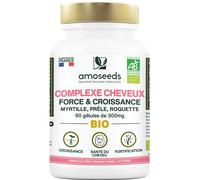amoseeds COMPLEXE CHEVEUX BIO, FORCE & CROISSANCE Capsule(S) 90 pc(s)