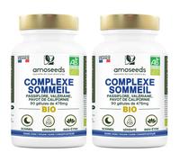 amoseeds COMPLEXE SOMMEIL BIO - PASSIFLORE, VALÉRIANE, PAVOT DE CALIFORNIE Set(S) 2x90 pc(s)