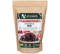 AMOSEEDS Cranberries Entières Bio Poudre 1000 g