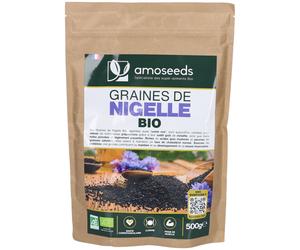 AMOSEEDS Graines de Nigelle Bio Poudre 500 g