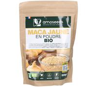 Maca Jaune en Poudre BIO 500G | 100% racine de Maca du Pérou | Fertilité, Tonus, Énergie mentale | Qualité Supérieure