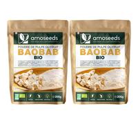amoseeds POUDRE DE BAOBAB BIO Poudre Pour La Préparation D'Une Solution 2x200 g