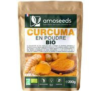 AMOSEEDS Poudre de curcuma bio 200 g