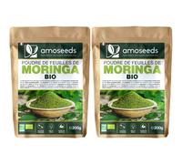 amoseeds POUDRE DE MORINGA BIO Poudre Pour La Préparation D'Une Solution 2x200 g