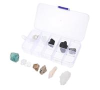 Amosfun 1 Boîte Spécimen De Minerai Modèle D'enseignement Des Sciences Échantillon De Pierres De Cristal Naturel Échantillon De Collection Décoration Des Ménages Pierre Irrégulière