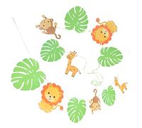 Amosfun 1 Ensemble Bannière Anniversaire Papier Design Animaux Décoration Festive pour Anniversaire