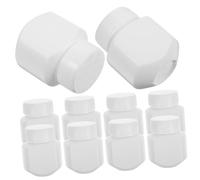 Amosfun 1 Jeu Bouteille De Pilulier Articles De Toilette Couvercles Capsule Bouteilles De Pilule De Voyage Conteneur De Compléments De Voyage Pehd Blanche 10 Pièces