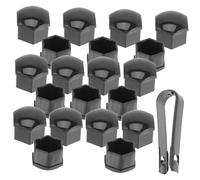 Amosfun 1 Jeu Capuchons De Protection pour Écrous De Roue De Voiture Lot de Capuchons Couverture De Moyeu Étanchéité Et Accessoire De Voiture Pratique Noir 20 Pièces