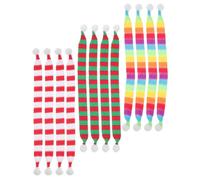 Amosfun 1 Jeu Décoration Mini Foulard Decoration Sapin De Noel Décoration Sapin De Noel Mini Foulards Vêtements De Poupée Bricolage Écharpe De Poupée Mini-écharpe Réutilisable 12 Pièces