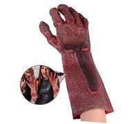 Amosfun 1 Paire en vinyle du diable de sang de zombie costumes effrayant horrible squelette faire la fête noir décorations cosplay de mascarade de zombies rouge