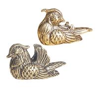 Amosfun 1 Paire Figurine Laiton Vintage de Canard Décoration de Mariage Maison pour Célébrations et Sculpture Laiton pour Intérieur et Bureau