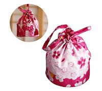 Amosfun 1 Pièce cosmétique de Style Pochette Rangement Sacoche Rangement Sacoche Voyage Sacoche Portable kit de Voyage Present Bag Cordon Se maquiller Le Tote Bag pour Femme Rose