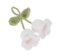 Amosfun 1 Pièce Ornements De Fleurs Broche Fleur De Laine Pendentifs Tissés Pendentif Décoration En Laine Fleur Tricotée Pendentif Fleuri Fleur En Tricot Fil Blanche