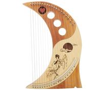 Amosfun 1 Set Harpe Lyre en Bois Massif à 19 Cordes Sons Mélodieux et Facile à Transporter pour Débutants et Garçon et Filles, Instrument Portable pour Apprentissage Couleur Aléatoire